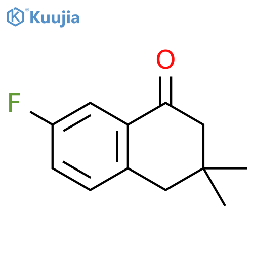 7-fluoro-3,3-dimethyl-1,2,3,4-tetrahydronaphthalen-1-one structure