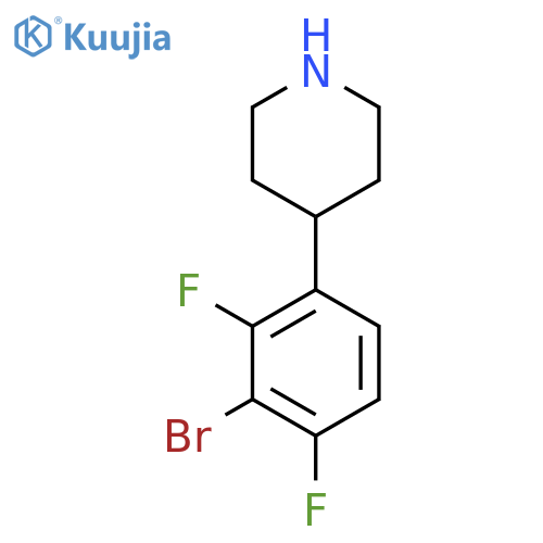 4-(3-Bromo-2,4-difluorophenyl)piperidine structure