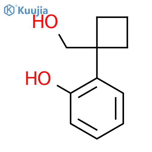 2-1-(hydroxymethyl)cyclobutylphenol structure