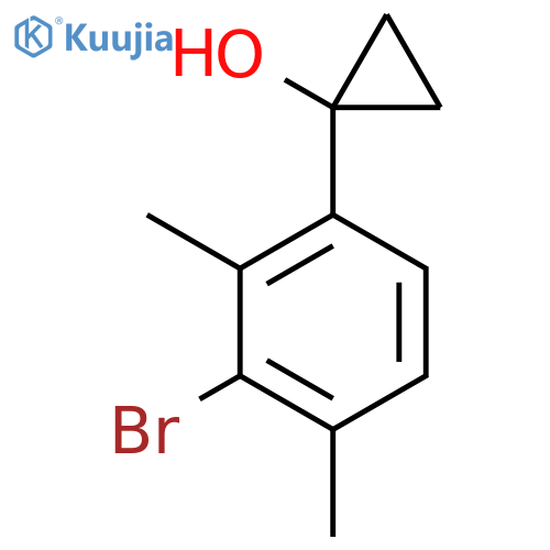 1-(3-Bromo-2,4-dimethylphenyl)cyclopropan-1-ol structure