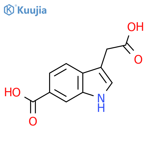 3-(Carboxymethyl)-1H-indole-6-carboxylic acid structure