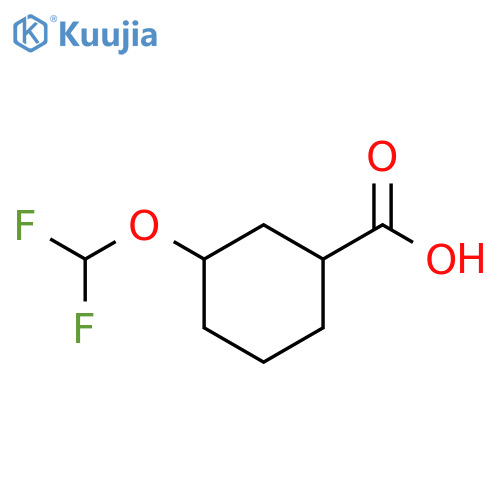3-(difluoromethoxy)cyclohexanecarboxylic acid structure