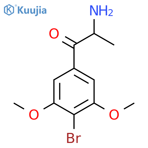 2-amino-1-(4-bromo-3,5-dimethoxyphenyl)propan-1-one structure