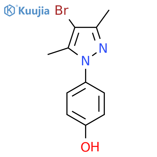 4-(4-Bromo-3,5-dimethyl-1H-pyrazol-1-yl)phenol structure