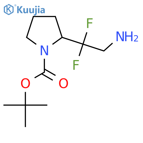 tert-butyl 2-(2-amino-1,1-difluoroethyl)pyrrolidine-1-carboxylate structure