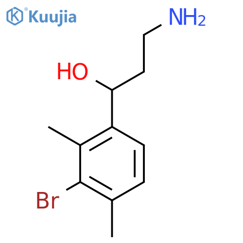 3-Amino-1-(3-bromo-2,4-dimethylphenyl)propan-1-ol structure