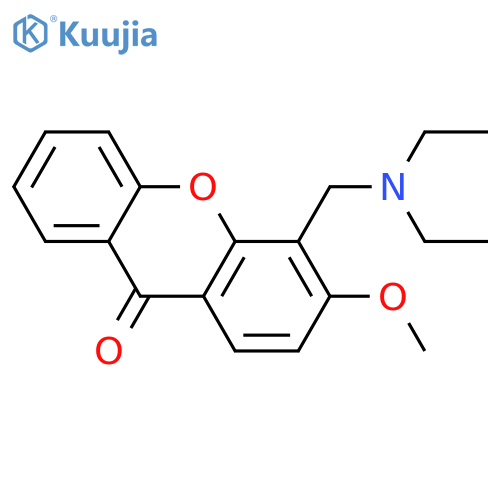 4-[(diethylamino)methyl]-3-methoxy-9H-xanthen-9-one structure