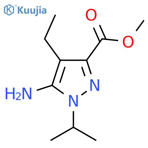 methyl 5-amino-4-ethyl-1-(propan-2-yl)-1H-pyrazole-3-carboxylate structure