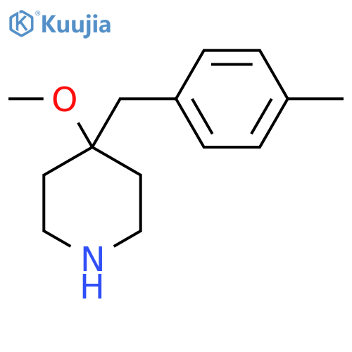 4-Methoxy-4-[(4-methylphenyl)methyl]piperidine structure
