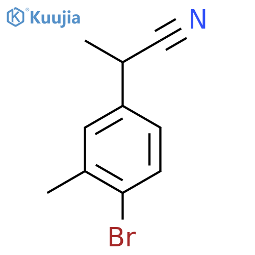 2-(4-Bromo-3-methylphenyl)propanenitrile structure