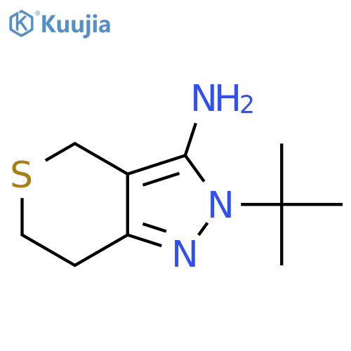 2-tert-Butyl-2H,4H,6H,7H-thiopyrano[4,3-c]pyrazol-3-amine structure