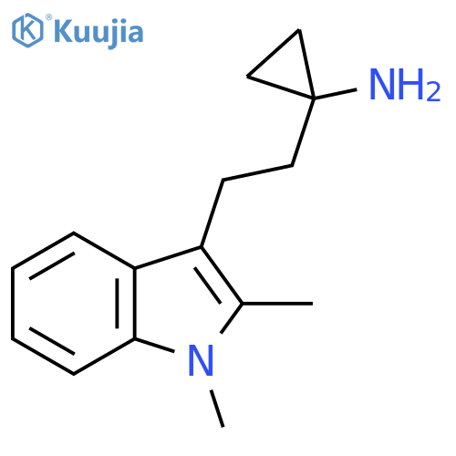 1-2-(1,2-dimethyl-1H-indol-3-yl)ethylcyclopropan-1-amine structure