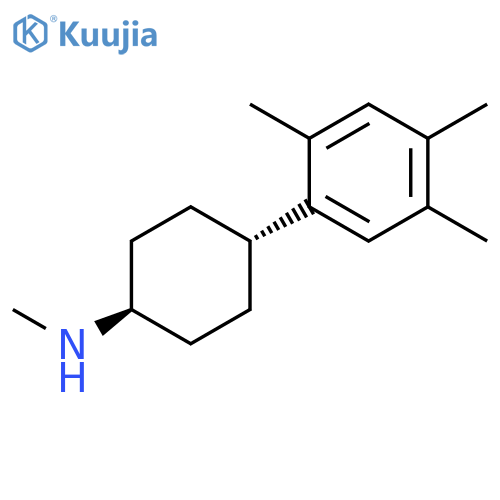 Cyclohexanamine, N-methyl-4-(2,4,5-trimethylphenyl)-, trans- structure