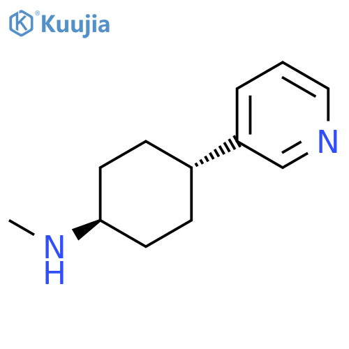 Cyclohexanamine, N-methyl-4-(3-pyridinyl)-, trans- structure