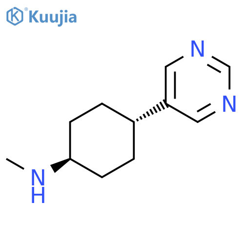 Cyclohexanamine, N-methyl-4-(5-pyrimidinyl)-, trans- structure