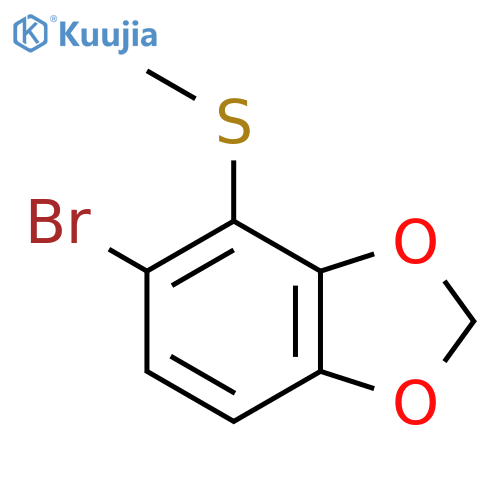 5-Bromo-4-(methylthio)benzo[d][1,3]dioxole structure