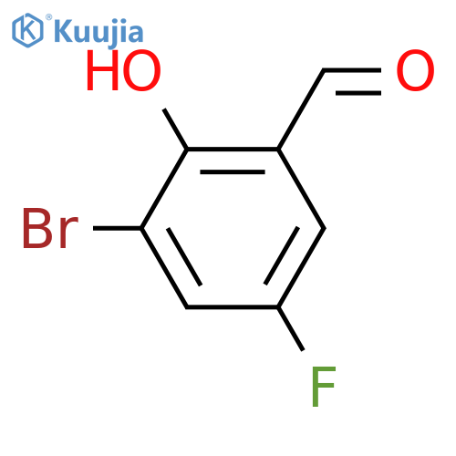 3-Bromo-5-fluoro-2-hydroxybenzaldehyde structure