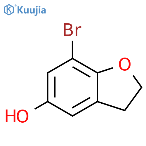 7-bromo-2,3-dihydro-1-benzofuran-5-ol structure