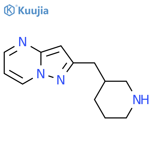 3-({pyrazolo1,5-apyrimidin-2-yl}methyl)piperidine structure
