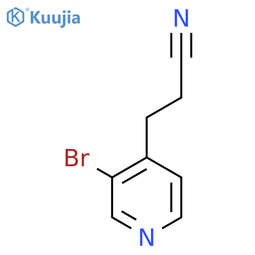 3-(3-bromopyridin-4-yl)propanenitrile structure