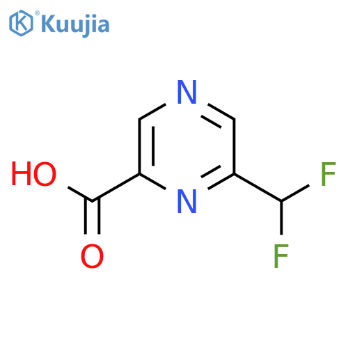 6-(Difluoromethyl)pyrazine-2-carboxylic acid structure
