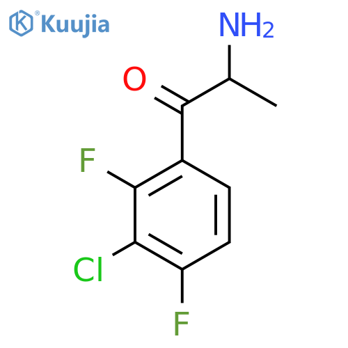 2-amino-1-(3-chloro-2,4-difluorophenyl)propan-1-one structure