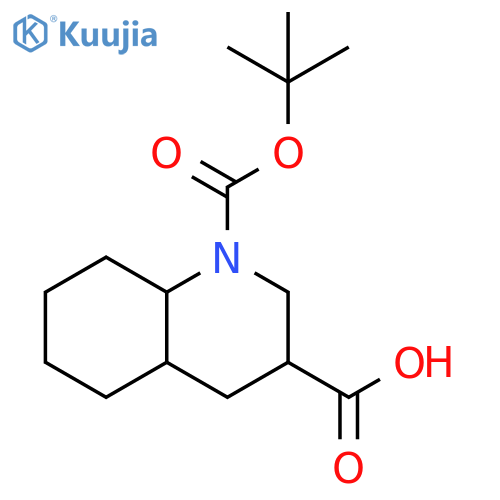 1-(tert-butoxy)carbonyl-decahydroquinoline-3-carboxylic acid, Mixture of diastereomers structure