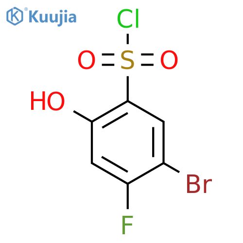 5-Bromo-4-fluoro-2-hydroxybenzenesulfonyl chloride structure