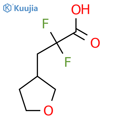 2,2-difluoro-3-(oxolan-3-yl)propanoic acid structure