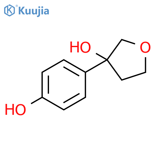 3-Furanol, tetrahydro-3-(4-hydroxyphenyl)- structure