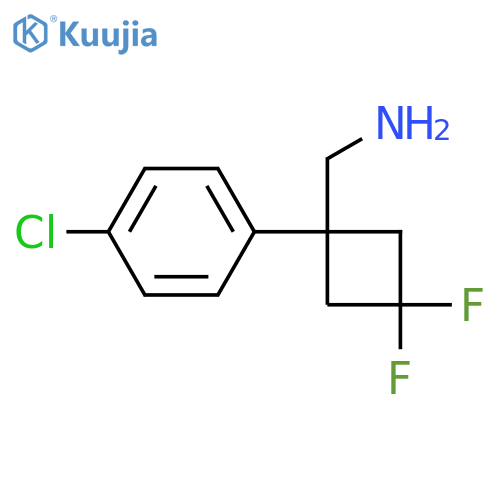 [1-(4-Chlorophenyl)-3,3-difluorocyclobutyl]methanamine structure