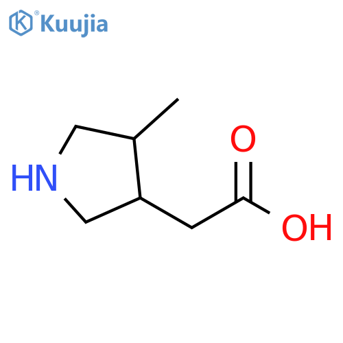 3-Pyrrolidineacetic acid, 4-methyl- structure