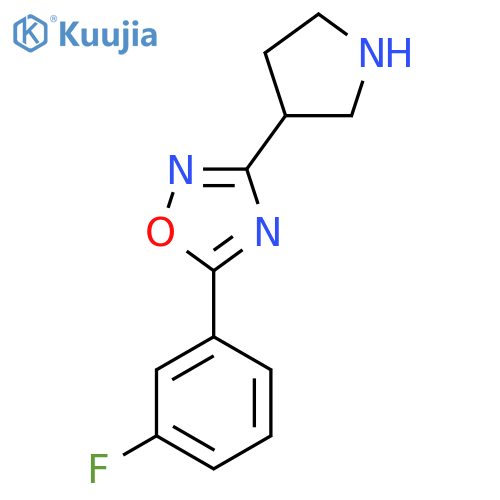 5-(3-Fluorophenyl)-3-(pyrrolidin-3-yl)-1,2,4-oxadiazole structure