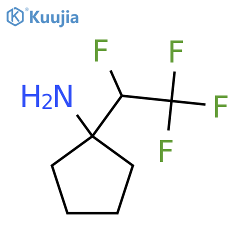 1-(1,2,2,2-tetrafluoroethyl)cyclopentan-1-amine structure