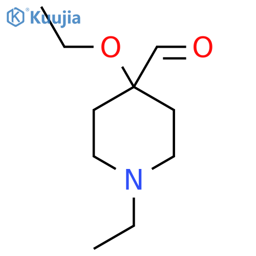4-Ethoxy-1-ethylpiperidine-4-carbaldehyde structure