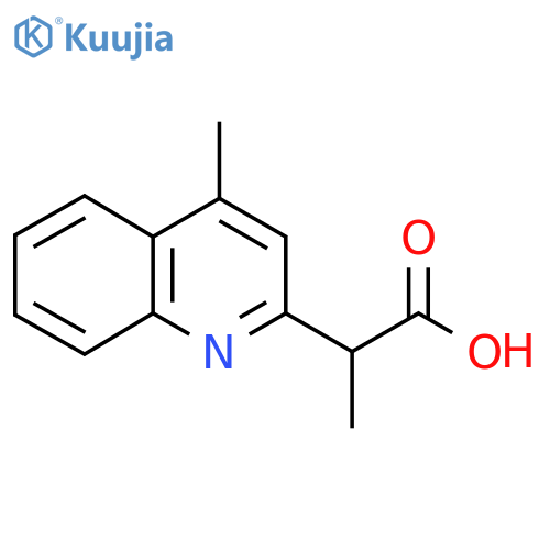 2-(4-Methylquinolin-2-yl)propanoic acid structure