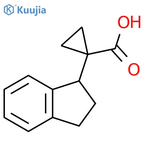 1-(2,3-dihydro-1H-inden-1-yl)cyclopropane-1-carboxylic acid structure
