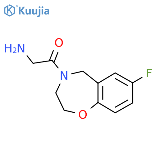 2-Amino-1-(7-fluoro-2,3-dihydrobenzo[f][1,4]oxazepin-4(5H)-yl)ethan-1-one structure