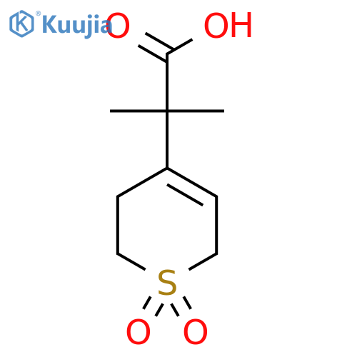 2-(1,1-Dioxo-3,6-dihydro-2H-thiopyran-4-yl)-2-methylpropanoic acid structure