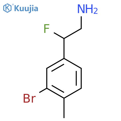 2-(3-bromo-4-methylphenyl)-2-fluoroethan-1-amine structure