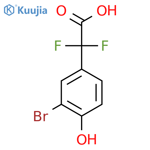 2-(3-Bromo-4-hydroxyphenyl)-2,2-difluoroacetic acid structure