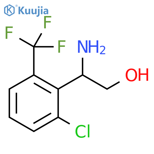 2-amino-2-[2-chloro-6-(trifluoromethyl)phenyl]ethan-1-ol structure