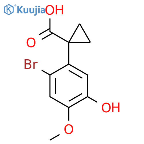 1-(2-Bromo-5-hydroxy-4-methoxyphenyl)cyclopropane-1-carboxylic acid structure