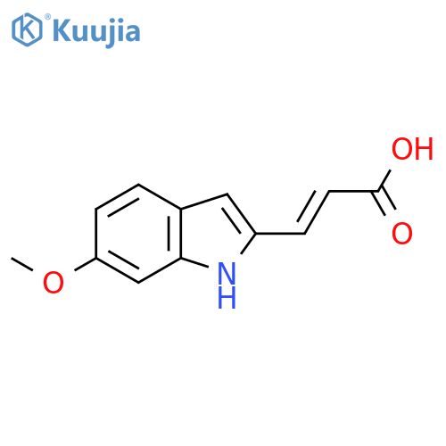 3-(6-methoxy-1H-indol-2-yl)prop-2-enoic acid structure