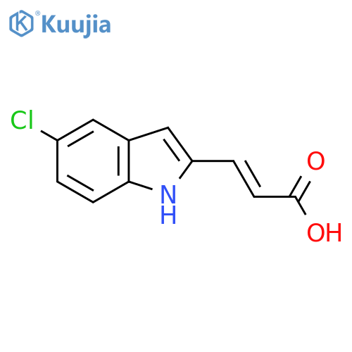 3-(5-chloro-1H-indol-2-yl)prop-2-enoic acid structure