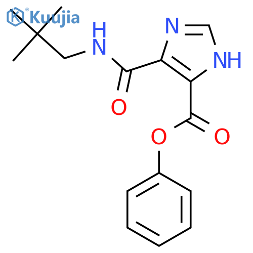 Phenyl 4-{(2,2-dimethylpropyl)aminocarbonyl}-1H-imidazole-5-carboxylate structure