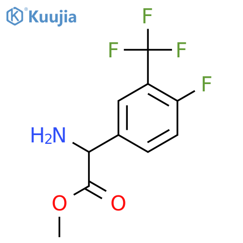 METHYL2-AMINO-2-[4-FLUORO-3-(TRIFLUOROMETHYL)PHENYL]ACETATE structure