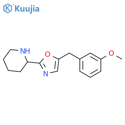 5-(3-Methoxybenzyl)-2-(piperidin-2-yl)oxazole structure