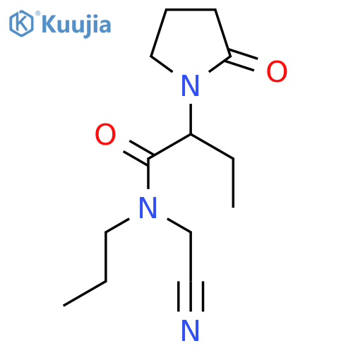 N-(cyanomethyl)-2-(2-oxopyrrolidin-1-yl)-N-propylbutanamide structure