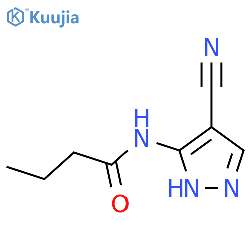 Butanamide,N-(4-cyano-1H-pyrazol-3-yl)- structure